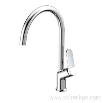 Single-handle ​chrome brass kitchen mixer faucet